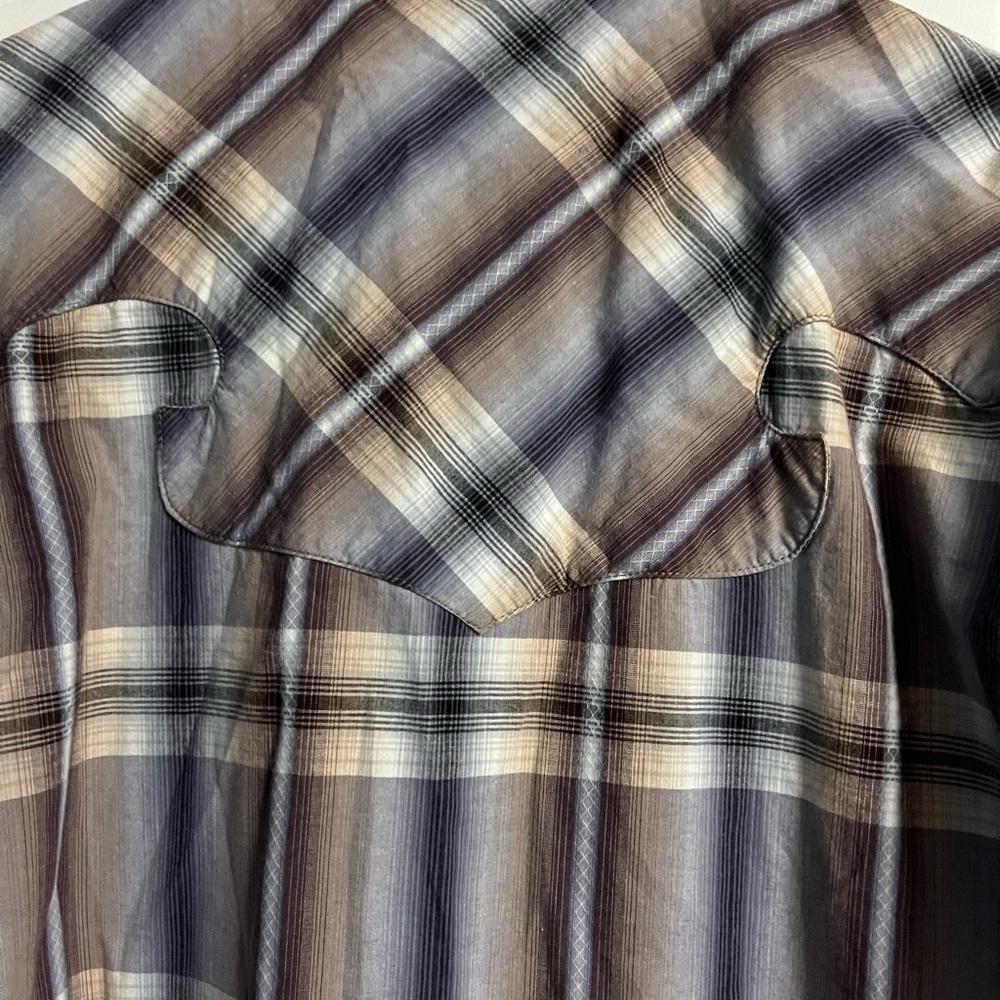 Wrangler Retro Plaid Shirt men’s Large Tall - Picture 5 of 8
